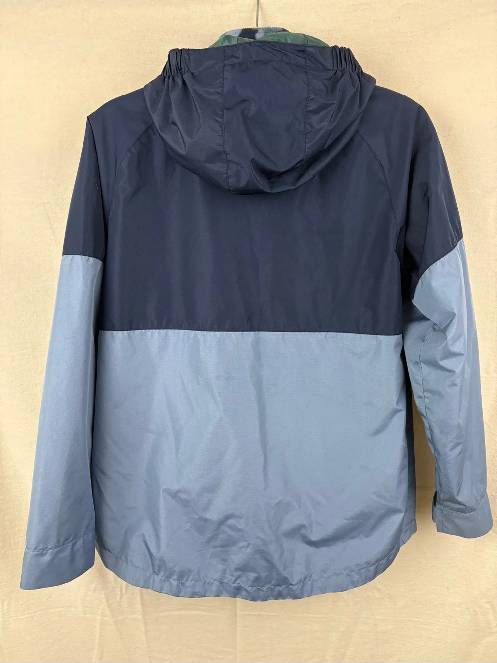 Eddie Bauer Kids Green and Navy Camo Fleece Jacket